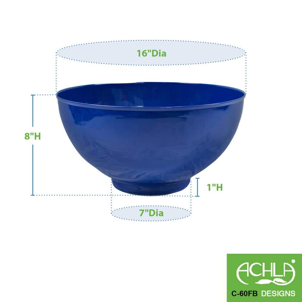 Small French Blue Galvanized Steel Bowl Planter