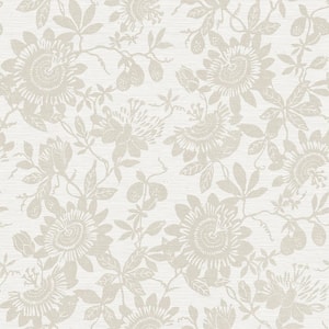 Helen Floral Trail Beige Paper Non-Pasted Textured Wallpaper