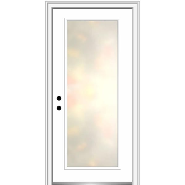 MMI Door Blanca 32 in. x 80 in. Right-Hand Inswing Full Lite Primed Fiberglass Prehung Front Door with 4-9/16 in. Frame