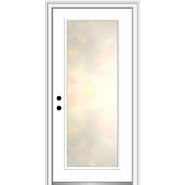 MMI Door Blanca 34 in. x 80 in. Right-Hand Inswing Full Lite Primed Fiberglass Prehung Front Door with 4-9/16 in. Frame