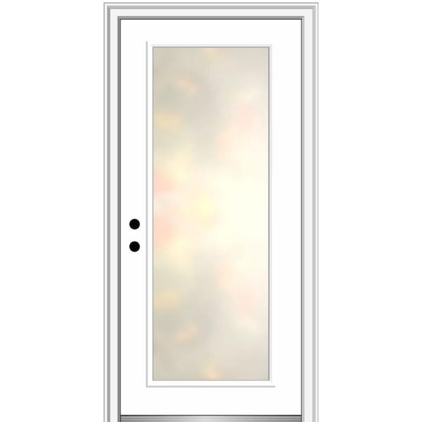 MMI Door Blanca 36 in. x 80 in. Right-Hand Inswing Full Lite Primed Fiberglass Prehung Front Door with 4-9/16 in. Frame