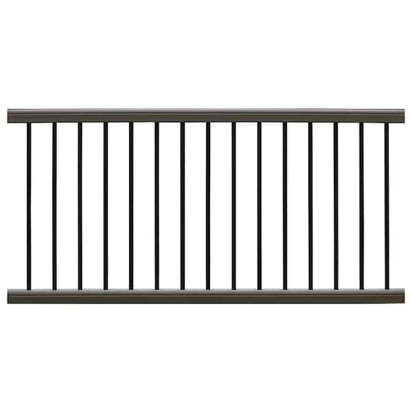 NewTechWood Ultrashield Hemispheres 36 in. x 3 in. x 6 ft. Argentinian Silver Gray Composite Level/Stair Railing Kit