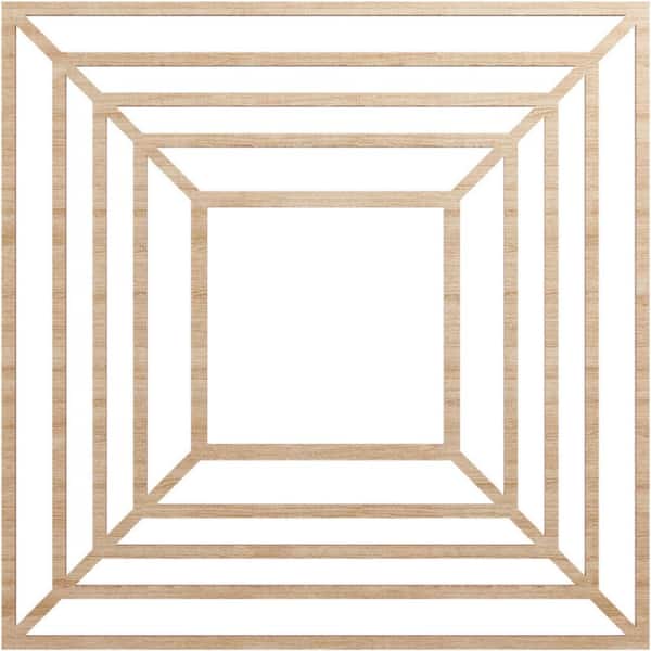 0.25 in. x 26 in. x 26 in. Wood (Alder) Medallion Moulding