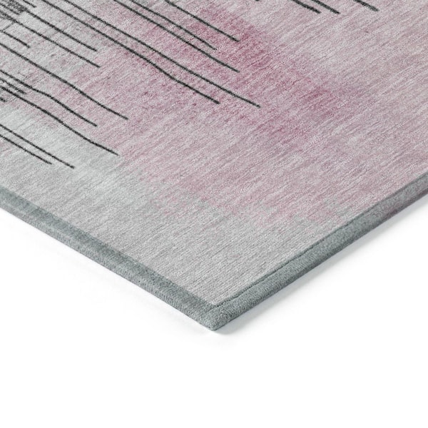 Chantille Machine Washable Indoor/Outdoor Abstract ACN1880 Pink 2 ft. 3 in. x 7 ft. 6 in. Runner Rug