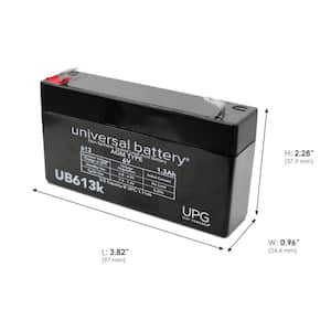 6-Volt 1.3 Ah F1 Terminal Sealed Lead Acid (SLA) AGM Rechargeable Battery