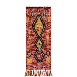 Fenalun 24 in. x 63 in. Dark Red Wall Hanging