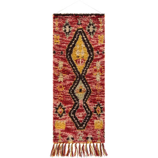 Fenalun 24 in. x 63 in. Dark Red Wall Hanging