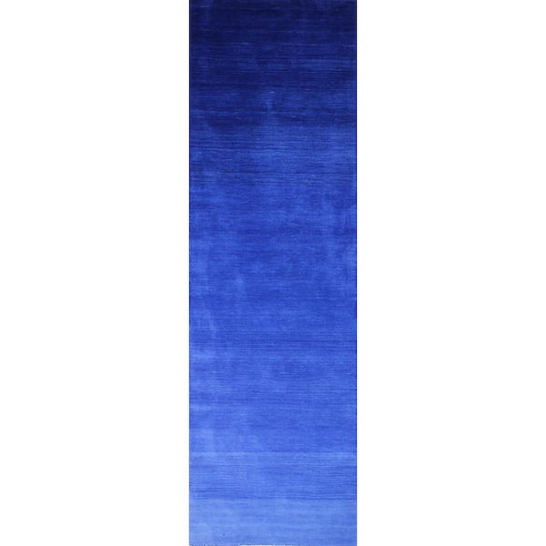 BASHIAN Contempo Cobalt 3 ft. x 8 ft. (2'6" x 8') Solid Contemporary Runner Rug