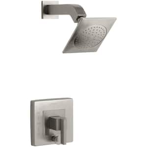 Loure 1-Handle Shower Faucet Trim Kit with Diverter in Vibrant Brushed Nickel (Valve Not Included)