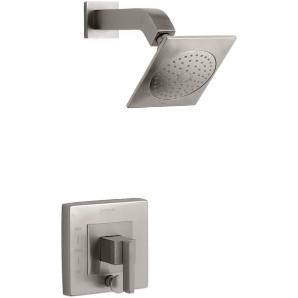 KOHLER Loure 1-Handle Shower Faucet Trim Kit with Diverter in Vibrant Brushed Nickel (Valve Not Included)