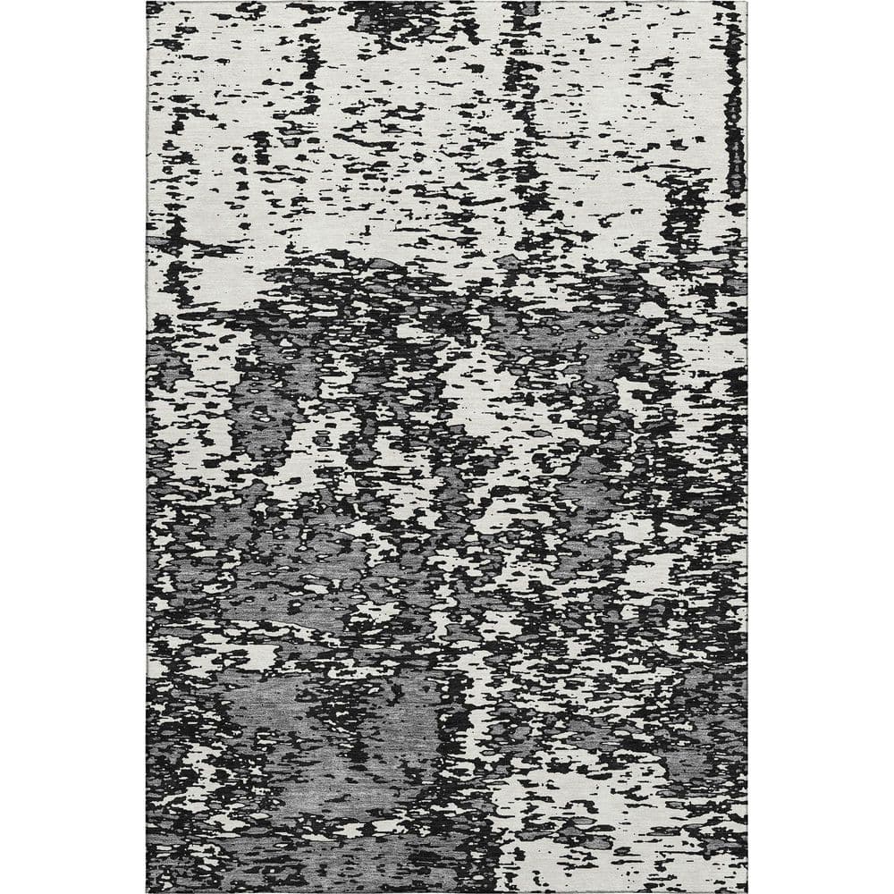 Mayfield Premium Machine Washable Abstract AMF946 Black 8 ft. x 10 ft. Area Rug price history on PriceWatchPro