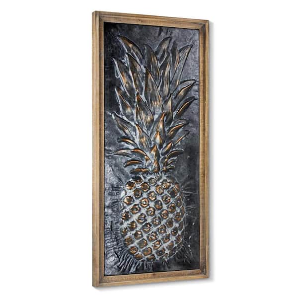 Crystal Art Gallery Metal Pineapple Framed Wall Art