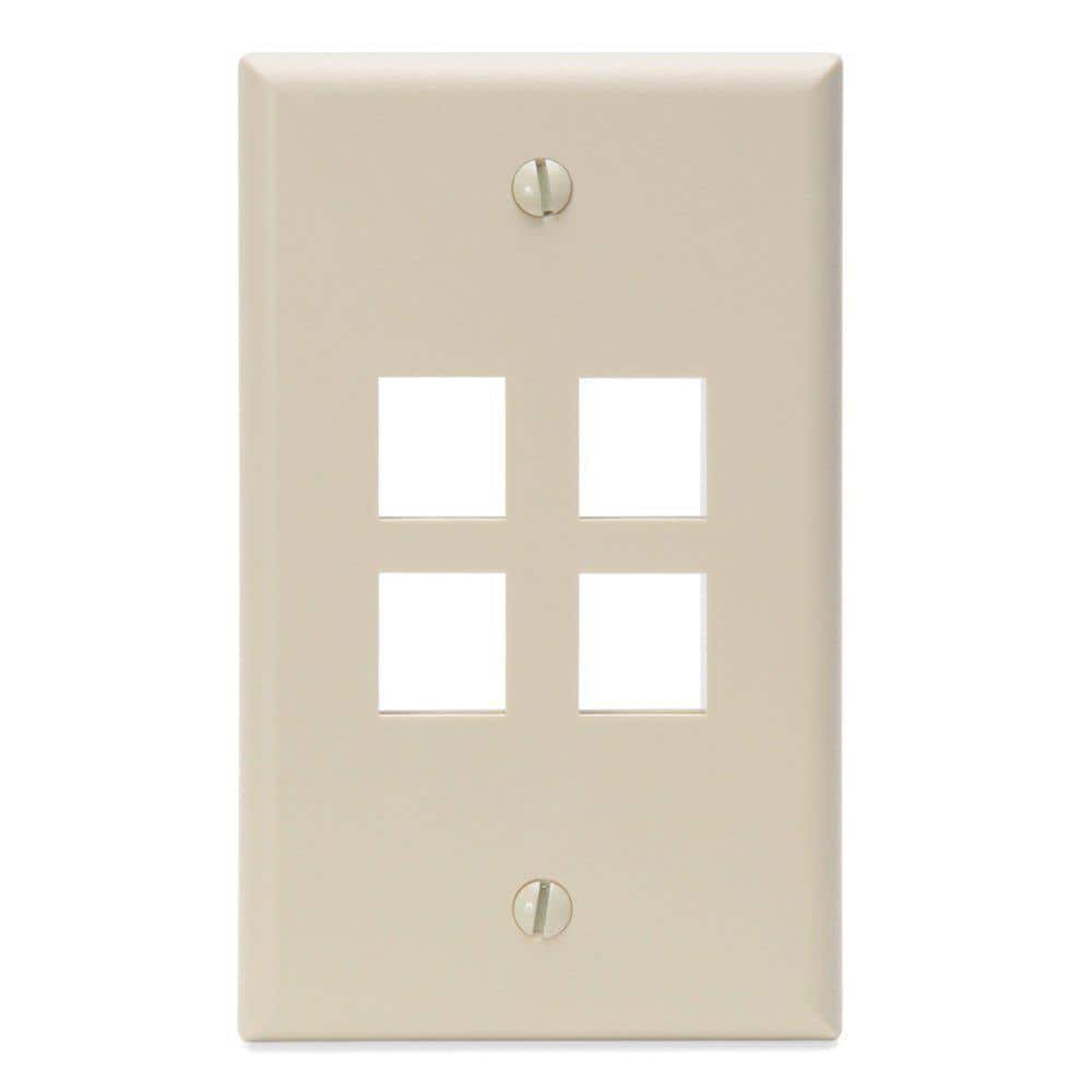 UPC 078477820414 product image for White 1-Gang Audio/Video Wall Plate (1-Pack) | upcitemdb.com