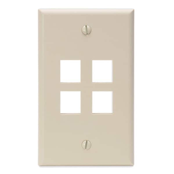 Leviton White 1-Gang Audio/Video Wall Plate (1-Pack)