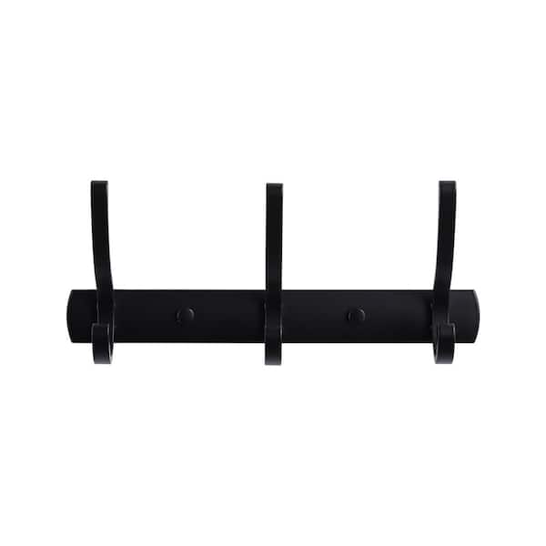 ARCORA Wall Mounted Bathroom J-Hook Robe/Towel Hook in Matte Black