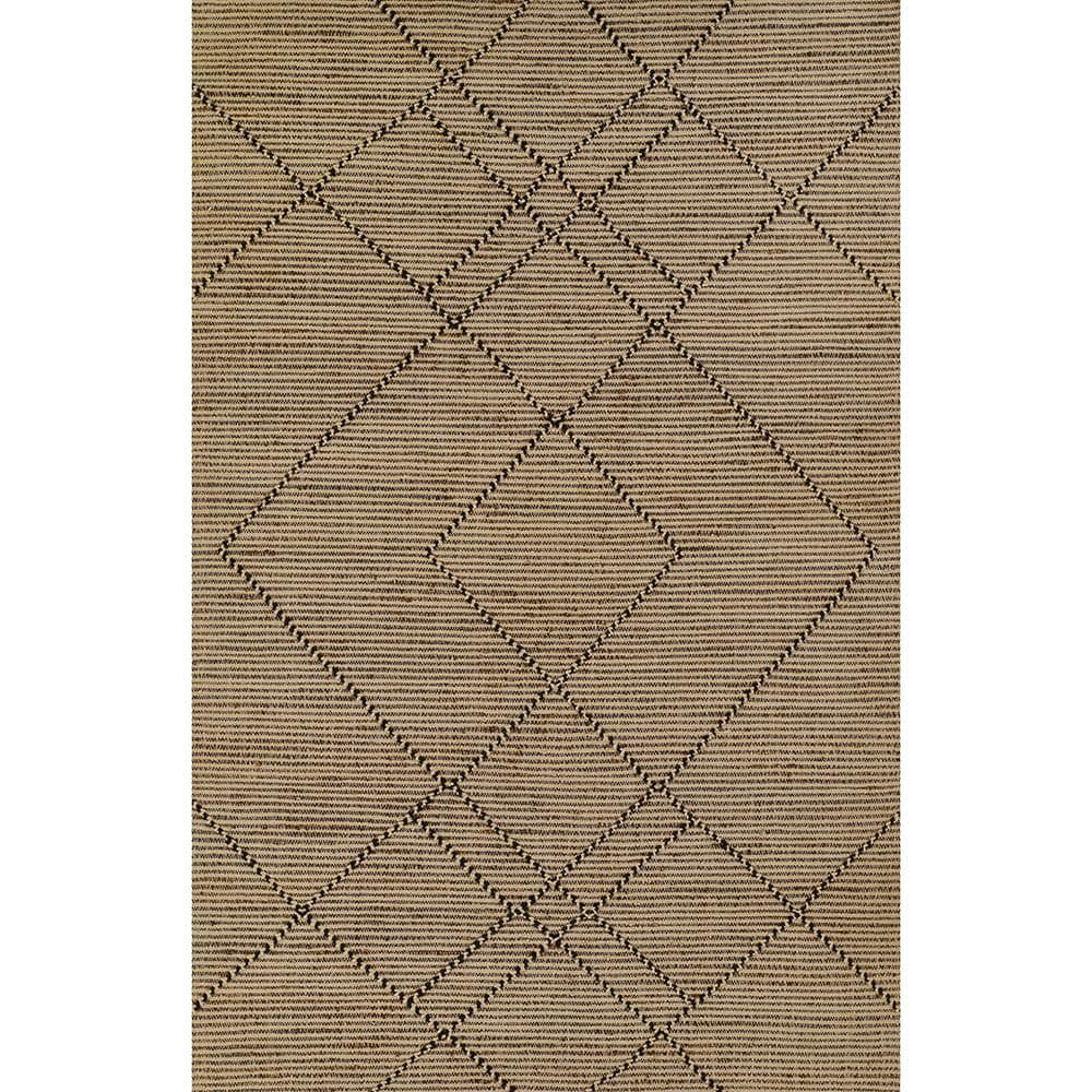 Diamond Weave Natural 8 ft. X 10 ft. Handwoven Jute and Wool Area Rug price history on PriceWatchPro