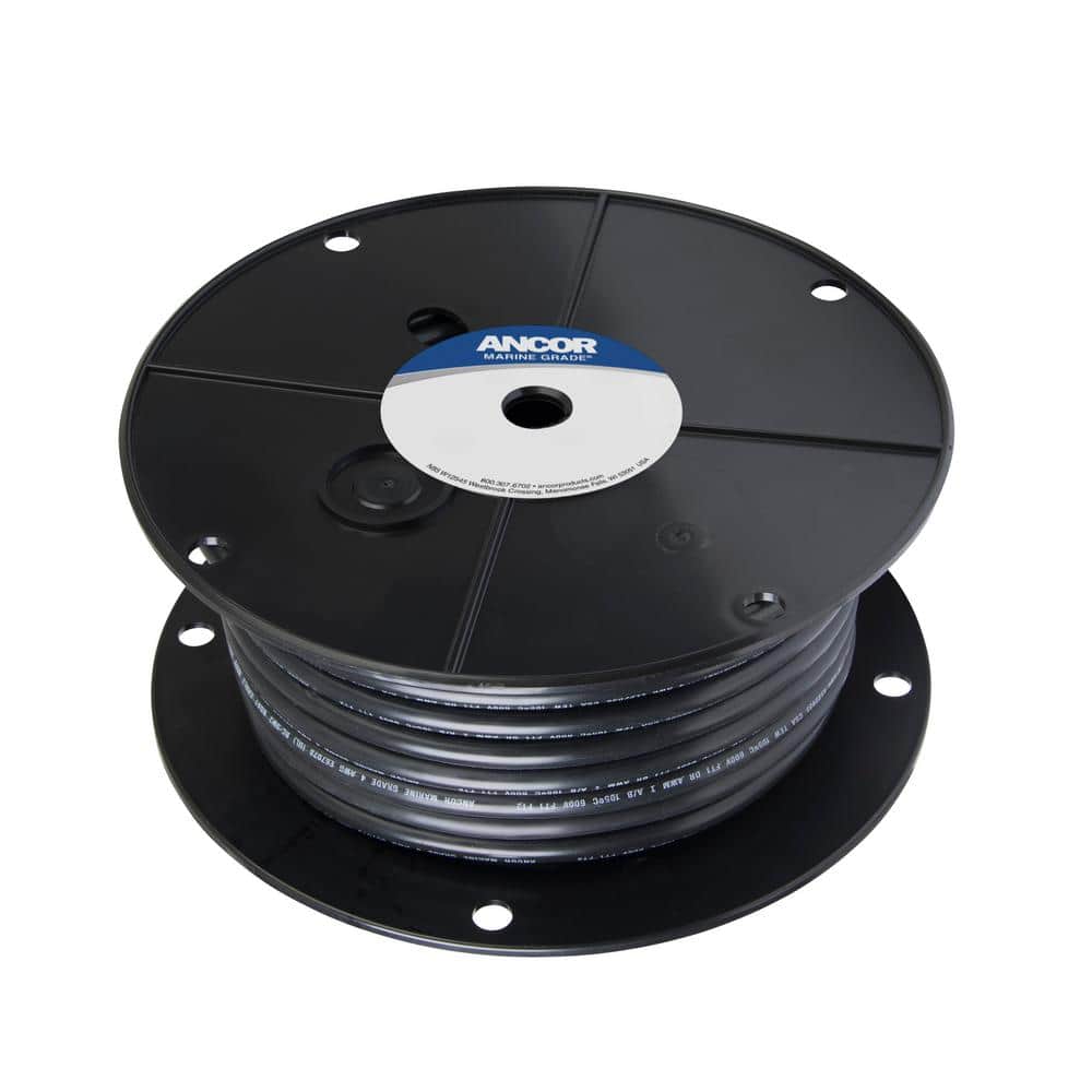 50ft Marine Battery Cable - 8 AWG Tinned Copper (Black)