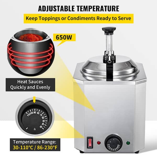 110V 220V Electric Commercial Stainless Steel Hot Sauce Squeeze Bottle  Chocolate Heater Warmer Machine