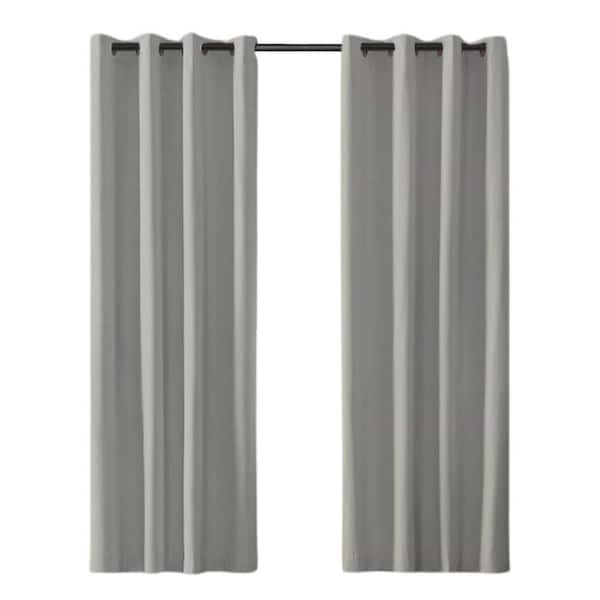 Outdoor Curtains Waterproof UV Fade Resistant Patio Privacy Light Gray 52W x 84L Inch 1 Panel