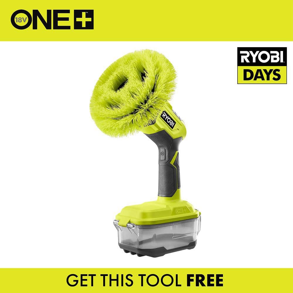 RYOBI ONE+ 18V Cordless VORTEX Power Scrubber (Tool Only) P4510 - The Home Depot