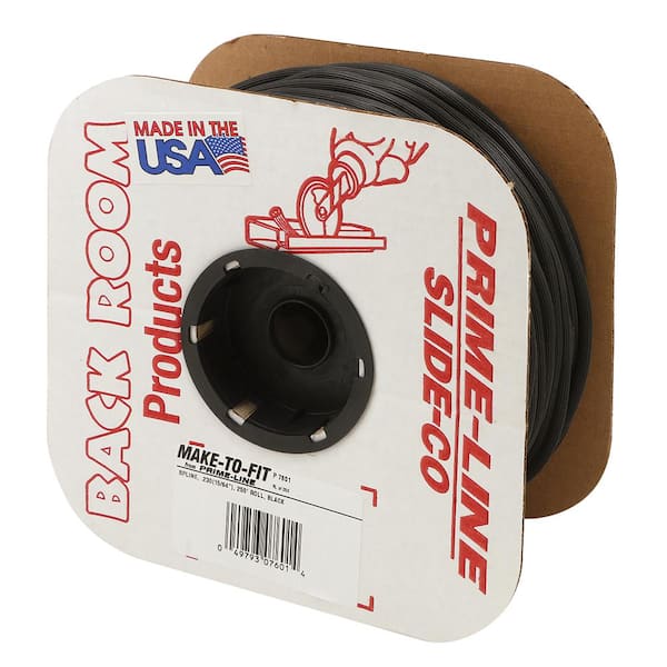 Prime-Line 0.230 in. x 250 ft. Roll Black Screen Spline