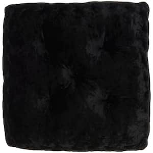 Lifestyles Black 18 in. x 18 in. Floor Cushion