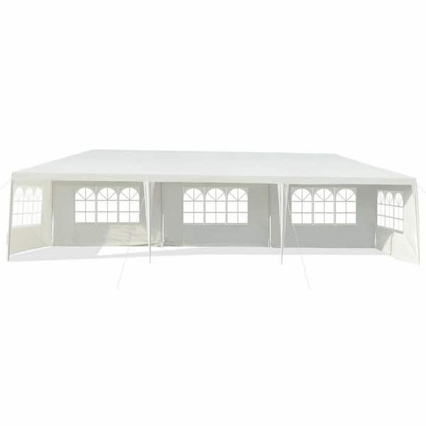 ANGELES HOME 10 ft. x 30 ft. Canopy Tent with 5 Removable Sidewalls for Party Wedding