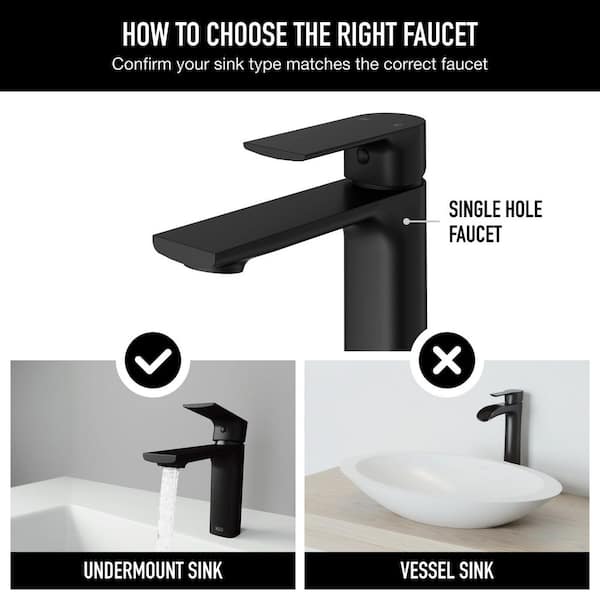 VIGO Davidson Single Handle Single-Hole Bathroom Faucet in Matte