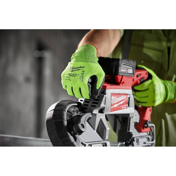 Milwaukee Tool Medium High Visibility Level 3 Cut Resistant Polyurethane  Dipped Work Glove