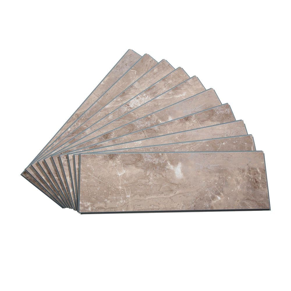 Venetian Marble 22.8 in. L x 7.31 in. W Waterproof Adhesive No Grout Vinyl Wall Tile (11 sq. ft./Case) price history on PriceWatchPro