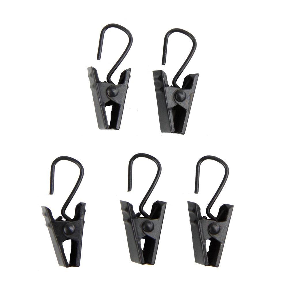 Curtain Clips Strong Stainless Steel Pole Rod Hooks with Clips 11x15mm