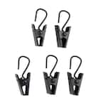 Clips with Hooks in Black (Set of 24)
