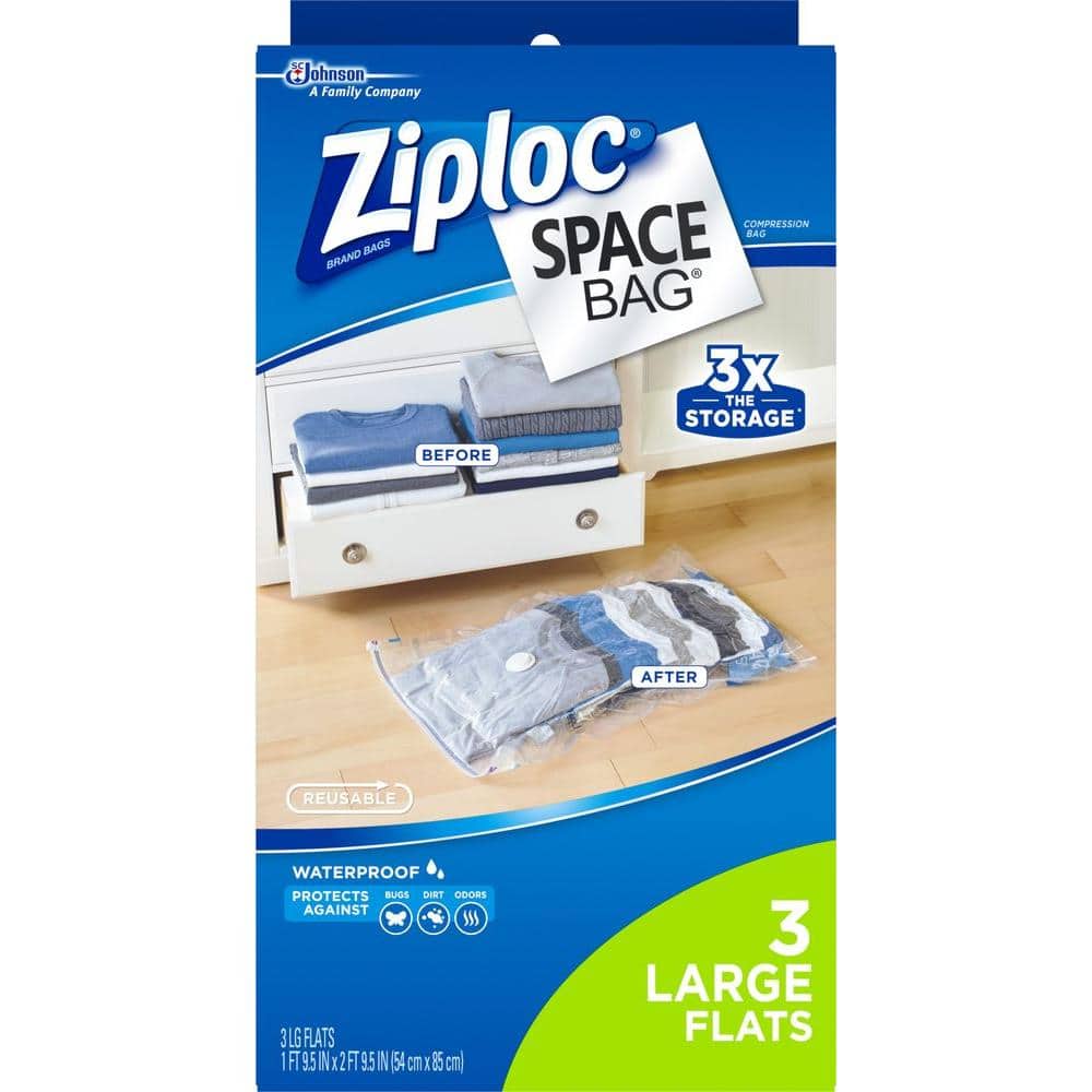Ziploc Big-Bag 4-Count 10-Gallon (s) Storage Bags in the Plastic Storage  Bags department at