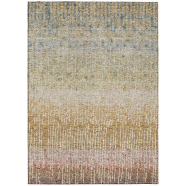 Chantille Machine Washable Indoor/Outdoor Abstract ACN2811 Wheat 8 ft. x 10 ft. Area Rug