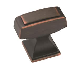 Mulholland 1-1/4 in (32 mm) Length Oil-Rubbed Bronze Square Cabinet Knob