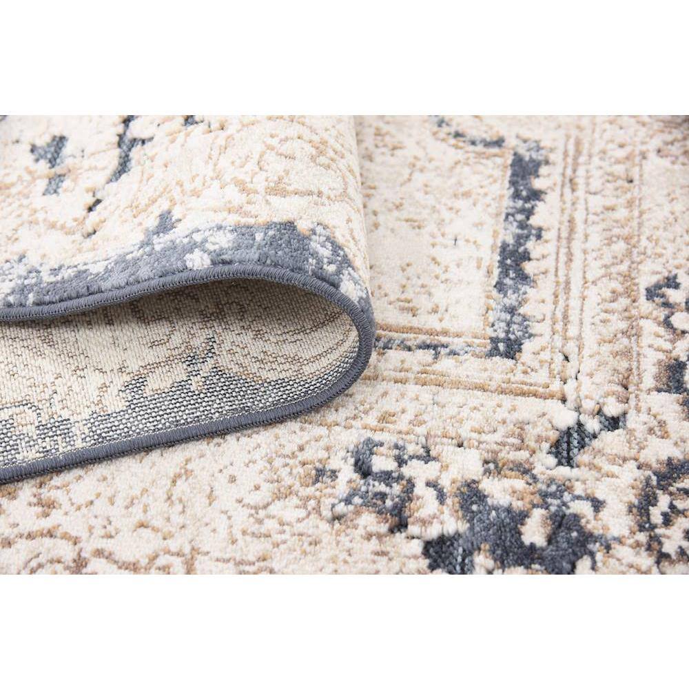 Light Blue 4' x 6' Stain-Resistant Synthetic Area Rug