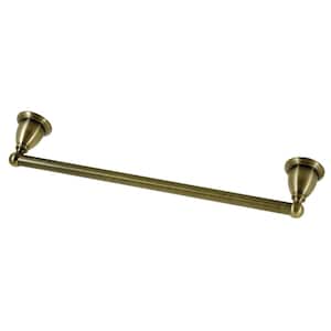 Heritage 18 in. Wall Mount Towel Bar in Antique Brass