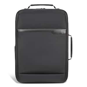 Onyx Collection 17.5 in., Black Nylon Travel Backpack with USB