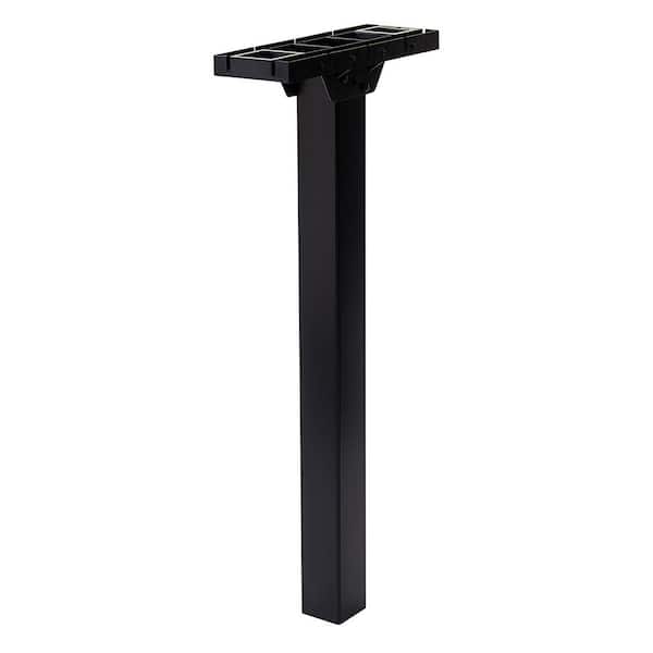 Architectural Mailboxes Patriot Plastic, Top Mount, Mailbox Post and Mounting Kit, Black