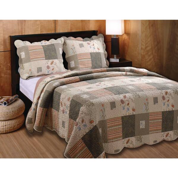 Greenland Home Fashions Sedona 3-Piece Multicolored Full and Queen Quilt Set
