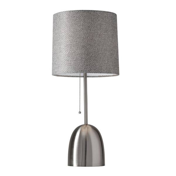 Unbranded 29 in. Brushed Steel Table Lamp