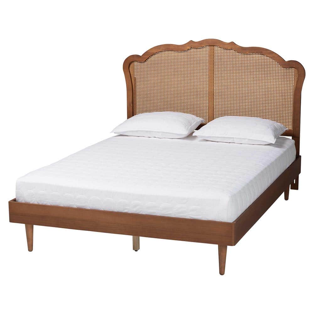 Camden Brown Wood Frame Queen Platform Bed