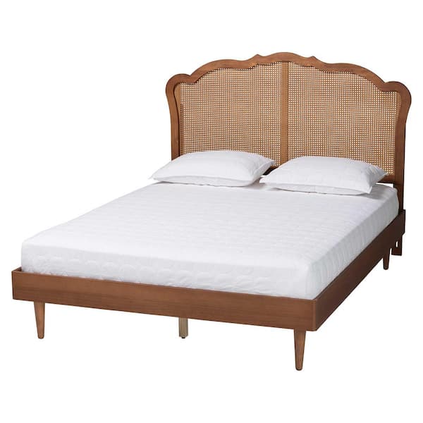 Camden Brown Wood Frame Queen Platform Bed