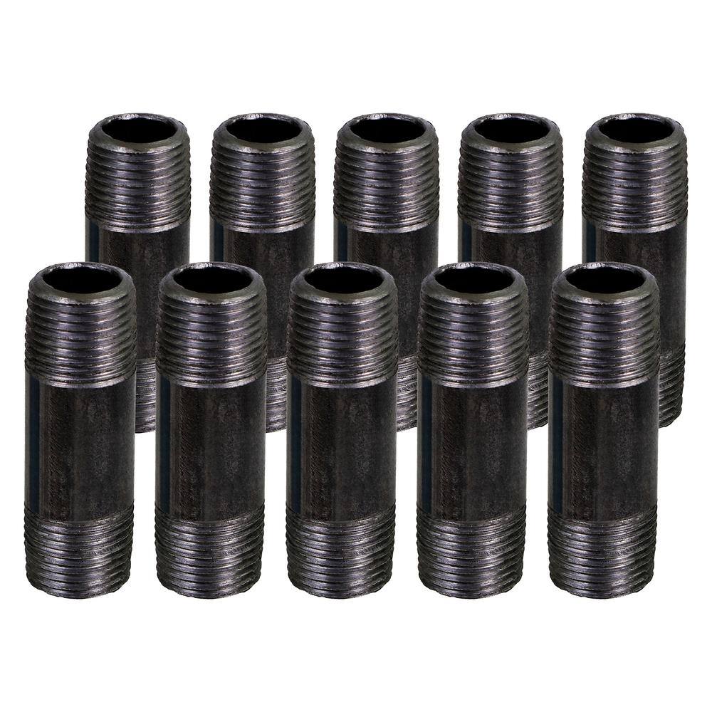 Black Steel Pipe, 1/8 in. x 4-1/2 in. Nipple Fitting (10-Pack) price history on PriceWatchPro