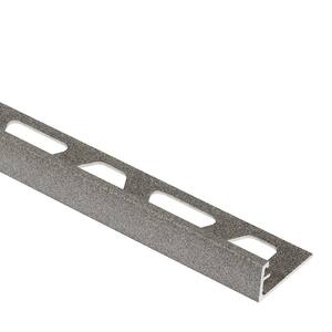 Jolly Stone Grey Textured Color-Coated Aluminum 1/2 in. x 8 ft. 2-1/2 in. Metal Tile Edging Trim
