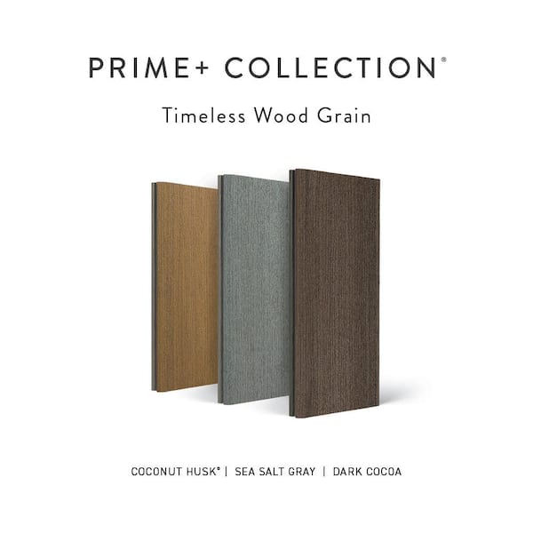 TimberTech Composite Prime+ 1 in. x 6 in. x 1 ft. Grooved Dark Cocoa Composite Sample (Actual: 0.94 in. x 5.36 in. x 1 ft)