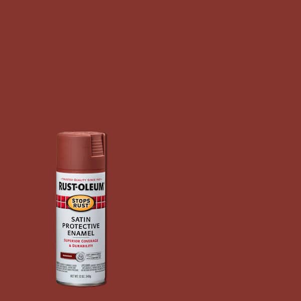 Rust-Oleum Stops Rust 12 oz. Protective Enamel Satin Redwood Spray Paint (6-Pack)