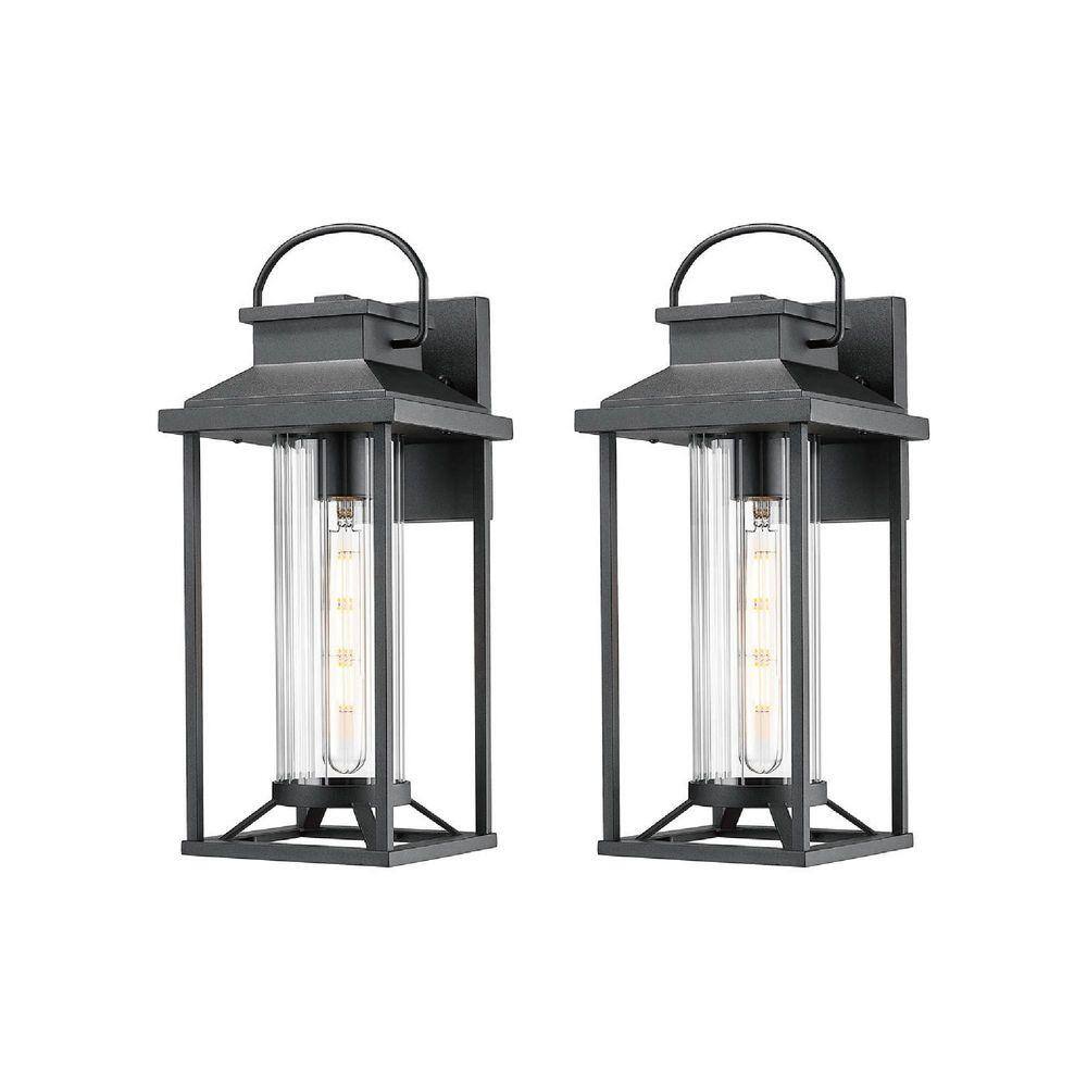！！ Black Aluminum Wall Lights Wall Sconce Lantern, Anti-Rust