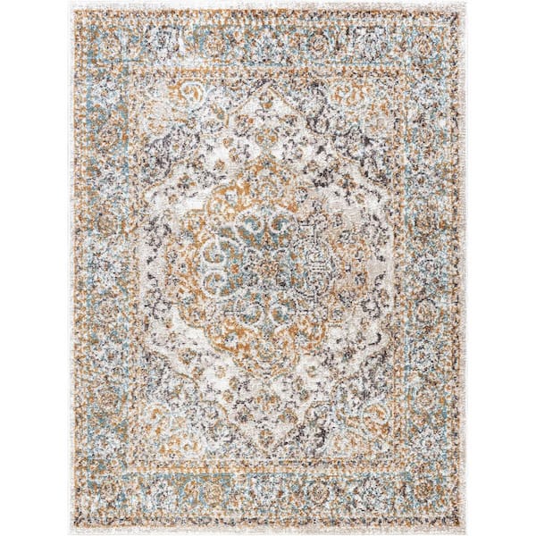 Tayse Rugs Barclay Medallion Terra 4 ft. x 6 ft. Indoor Area Rug