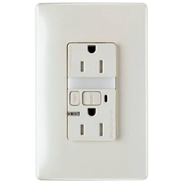 Legrand 15-Amp Tamper-Resistant GFCI Combo Receptacle and Nightlight